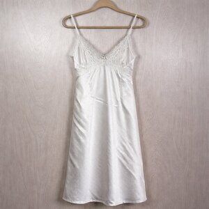 Linea Donatella Satin Lace Nightie Ivory Beaded Slip‎ Womens S Romantic Lingerie